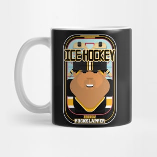 Ice Hockey Black and Yellow - Faceov Puckslapper - Seba version Mug